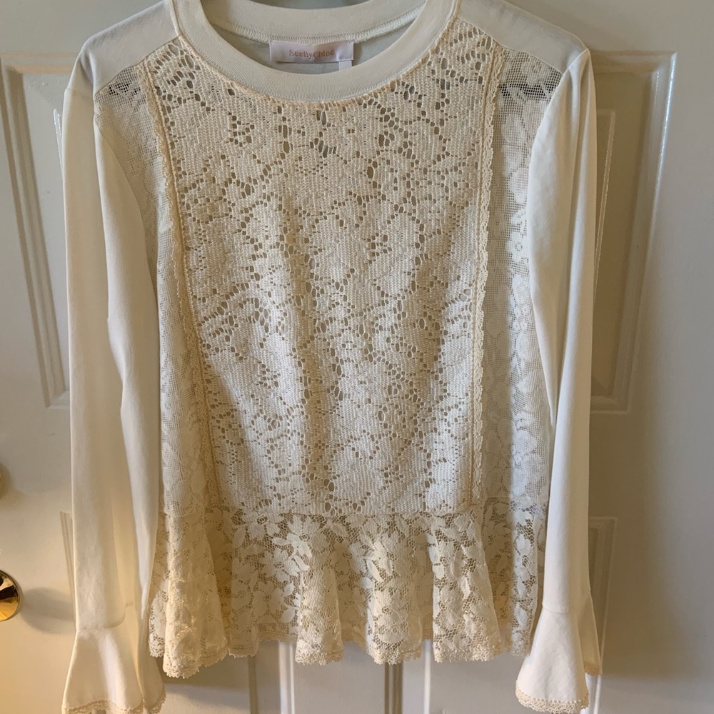 See By Chloe Bohemian Lace knit top